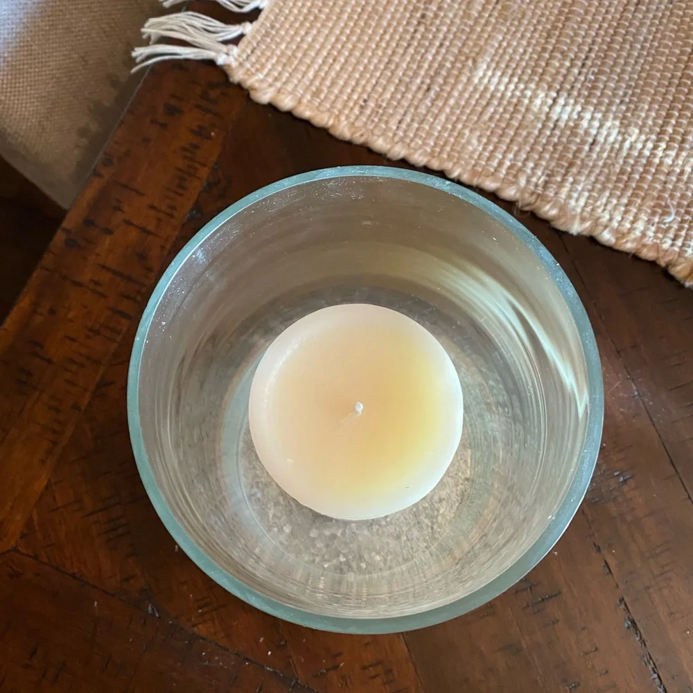 Pier 1 imports candle pillar with candle home decor